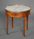 Louis XVI Style Brassmounted and Marbletop Bouillotte Table