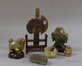 Six Chinese Carved Hardstone Articles