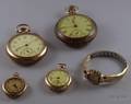 Five Assorted Goldfilled Pendant Wrist and Pocket Watches