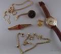 Group of Mostly Mens 18kt Gold Accessories and an Eterna Matic Wristwatch