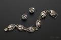 LaPaglia for Georg Jensen USA Sterling Silver Bracelet and Pair of Earclips