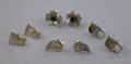 Four Pairs of LaPaglia and LaPaglia for Georg Jensen USA Sterling Silver Earclips
