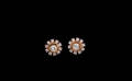 14K yellow gold diamond earrings
