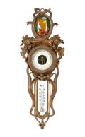 German Art Nouveau Bronze Wall Weather Station