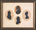 Two framed groups of silhouettes 19th c
