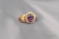 Antique 18kt Bicolor Gold Amethyst and Diamond Ring