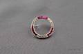 Platinum Ruby and Diamond Circle Pin Tiffany  Co