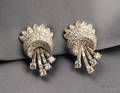 Platinum and Diamond Earclips
