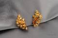 18kt Gold and Citrine Earclips France
