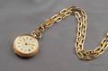 14kt Gold Pocket Watch and Chain