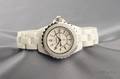 Ceramic Stainless Steel and Diamond Wristwatch Chanel