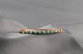 Antique 14kt Gold Emerald and Diamond Bangle