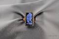 Antique Black Opal Cameo and Diamond Ring