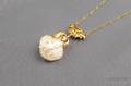 Art Nouveau 14kt Gold and Baroque Pearl Pendant
