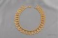 Etruscan Revival 15kt Gold Fringe Necklace