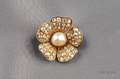 Antique Diamond and Pearl Flower Brooch