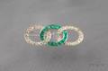 Art Deco Emerald and Diamond Brooch