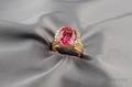 18kt Gold Pink Tourmaline and Diamond Ring
