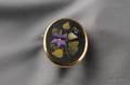 Antique 18kt Gold Pietra Dura Brooch