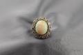 14kt White Gold Opal and Diamond Ring