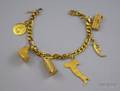 18kt Gold Italian Cities Themed Charm Bracelet