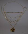 14kt Gold TripleChain Necklace and an 18kt Gold Chain and Plated Locket Necklace