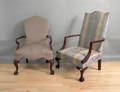 Two Chippendale style mahogany lolling chairs