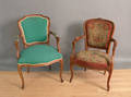 Two French revival armchairs