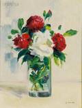 Gaston Sebire French 19202001 Roses Rouges et la Blanche