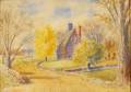 Lot of Two Landscapes American School 20th Century The Glade