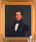 American oil on canvas portrait of a gentleman ca 1840