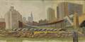Lot of Two Landscapes Jack N Kramer American 19231983 View of the City