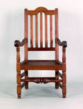 Chester County William  Mary walnut banisterback armchair ca 1730