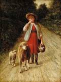 Wesley Elbridge Webber American 18411914 Girl with Sheep