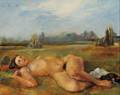 Robert Helm Kennicott American 18921983 Portrait of a Reclining Nude