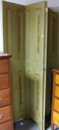 Hitchcockstyle Painted and Stencil Decorated Wood FourPanel Floor Screen