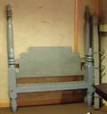 Bluepainted Turned Wood Tall Post Bed