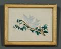 American School 19th Century Billing Doves on a Flowering Branch