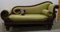 Boston Classical Upholstered Carved Mahogany Recamier