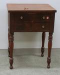 Late Classical Mahogany Veneer TwoDrawer Work Table