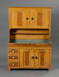Grainpainted Dry Sink with Cupboard Top