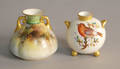 Two Royal Worcester vases with painted bird decoration