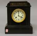 French Black Marble Mantel Clock