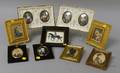 Nine Framed Miniature 19th and 20th Century Portraits