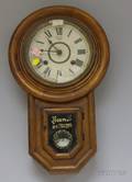 Japanese Walnut Drop Schoolhouse Clock