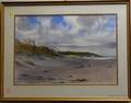 Framed Carl Schmalz Watercolor on Paper 6 OClock Beach