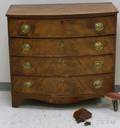 Federal Mahogany and Mahogany Veneer Bowfront FourDrawer Bureau
