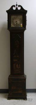Japanned Grandmother Clock by Hanson Clock Company