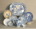 Group of Staffordshire and pearlware with chinoiserie decoration