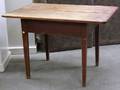 Scrubbed Breadboardtop Redpainted Tavern Table with Tapering Legs